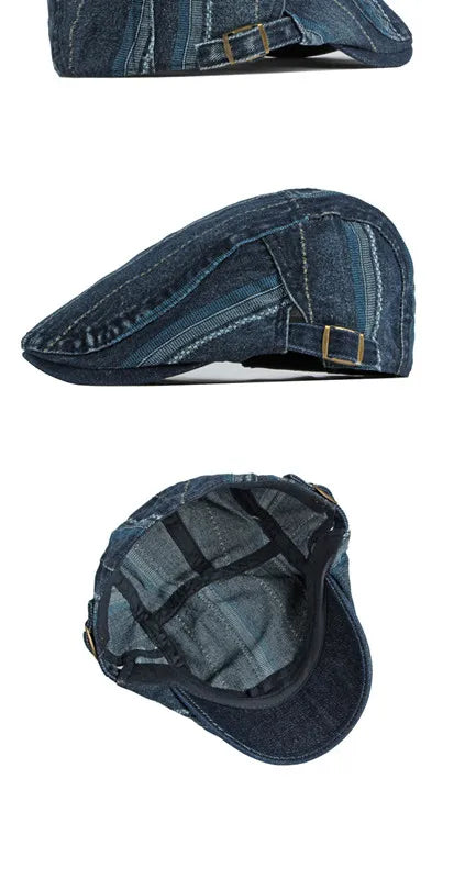 Four Seasons Cotton Solid Color Newsboy Caps