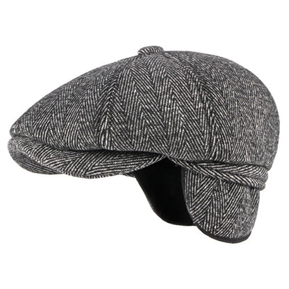 Men Berets Autumn Winter Cap Hat Thick Warm Men Beret Cap Male Vintage