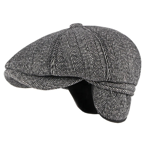 Men Berets Autumn Winter Cap Hat Thick Warm Men Beret Cap Male Vintage