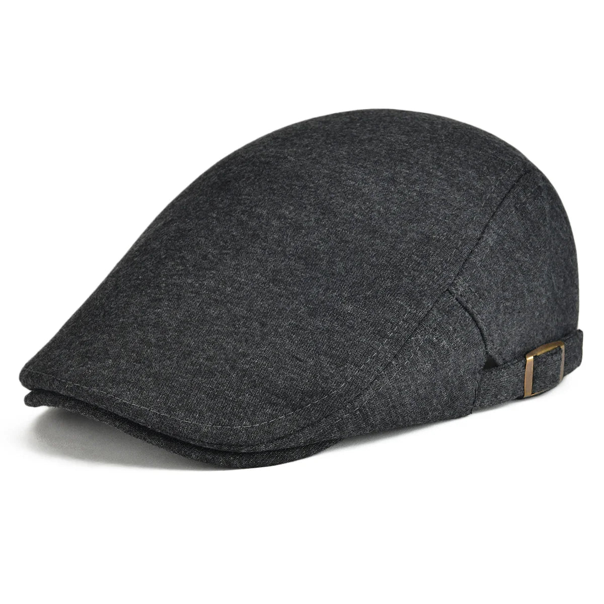 100% Cotton Men Black Flat Ivy Cap