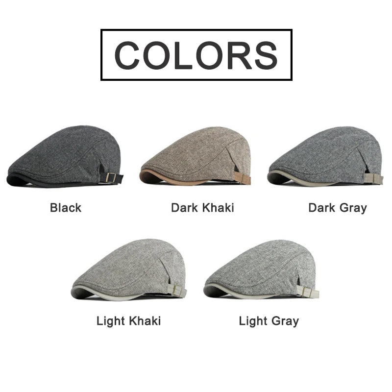 Retro Newsboy Cap Men Autumn Winter