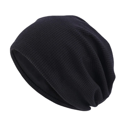 Double Fabric Waffle Pattern Spring Autumn Unisex Skullies & Beanies