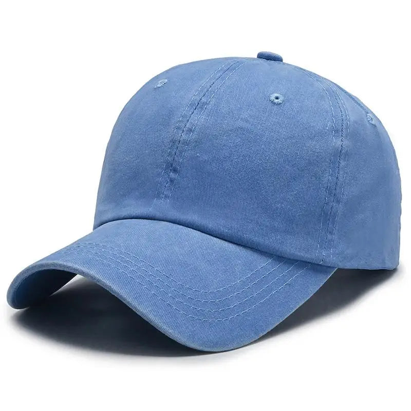 Unisex Cap Plain Color Washed Cotton Baseball Cap Men & Women