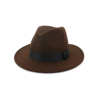 Women Winter Yellow Classic Elastic Fedora Hat