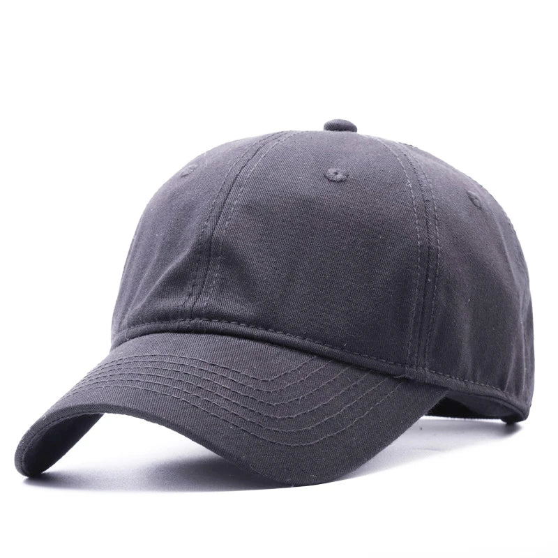 Cotton Wash Soft Top Plus Size Baseball Cap for Big Head Man Woman