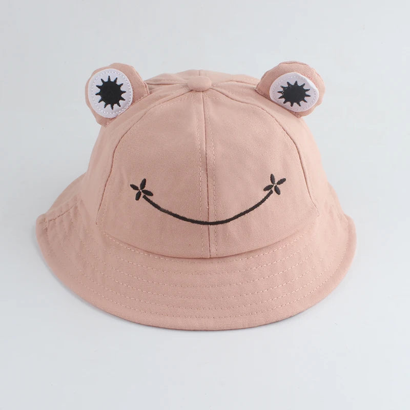Parent-Kid Frog Bucket Hat Panama Fishing Hat Cartoon Cute Hats