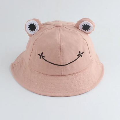 Parent-Kid Frog Bucket Hat Panama Fishing Hat Cartoon Cute Hats