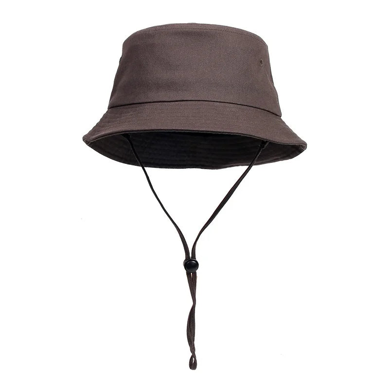 Lady Big Size Bucket Hats Women Pure Cotton Sun Cap Male Panama Hat Men Plus Size