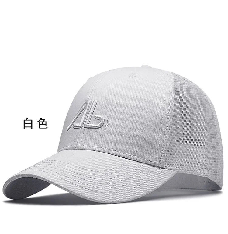 Big Head Man Plus Size Baseball Cap Men Summer 100% Cotton Mesh Trucker Hat Male 3d Embroidery Snapback Hats