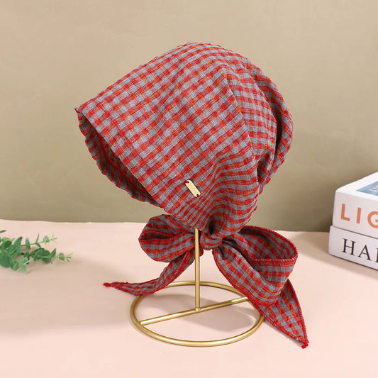 Vintage Plaid Toe Cap Women's Summer 100% Cotton