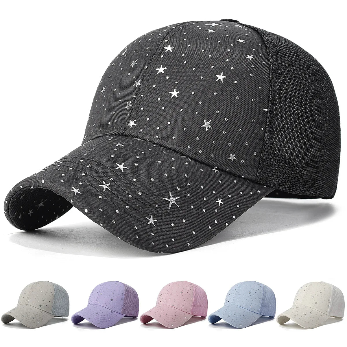 Full-Star Pattern Unisex Outdoor Fashion Sun Hat Baseball Cap