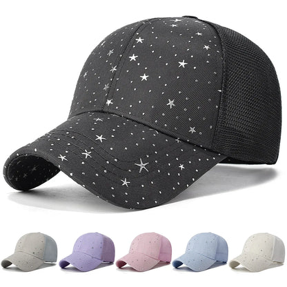 Full-Star Pattern Unisex Outdoor Fashion Sun Hat Baseball Cap