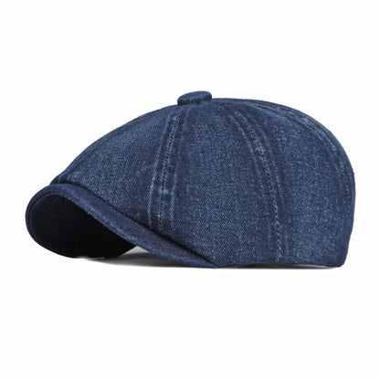 Four Seasons Cotton Solid Color Newsboy Caps Flat Peaked Cap Men And Women