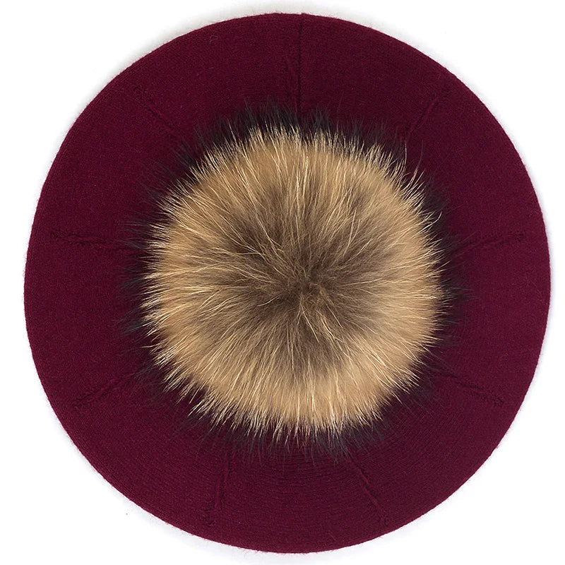 Fashion Elegant Sweet Women Beret Warm Winter Autumn Hat Lovely Ladies Party Hats
