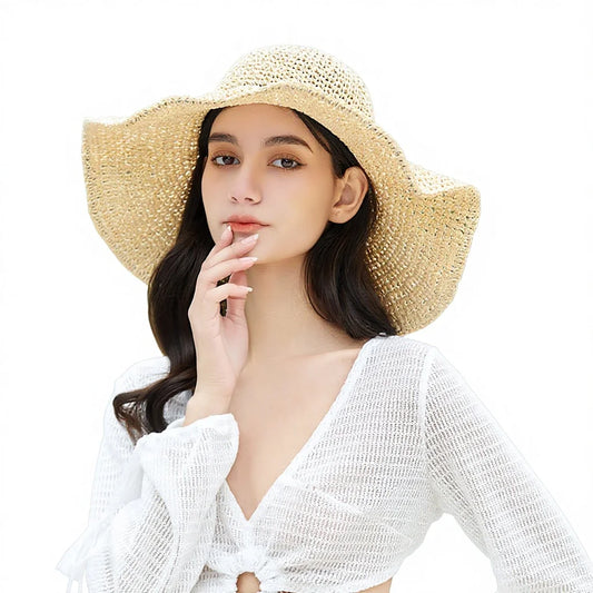 Beach Straw Hat Summer Foldable Sunshade Women's