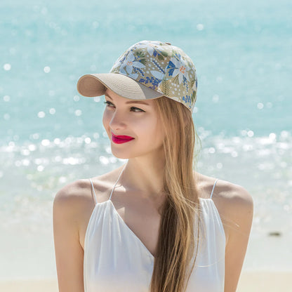 Flower Print Women Baseball Cap Female Adjustable
