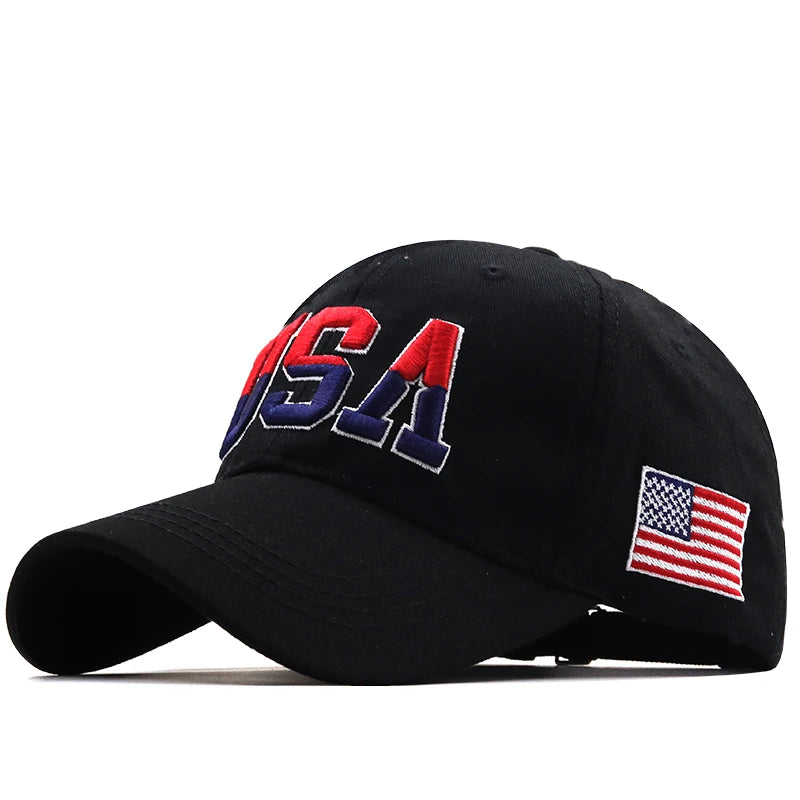 New Brand USA Flag Baseball Cap For Men Women Cotton Snapback Hat