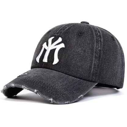 New York Denim 6-Panel Sporty Fashionable Baseball Cap