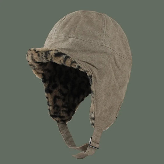 Winter Men Women Plus Velvet Warm Bomber Hats