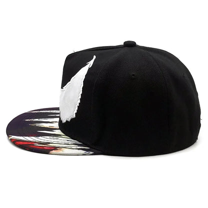 Large Eyes Prints Embroidery Wing Pattern Venom Unisex Hip Hop Caps
