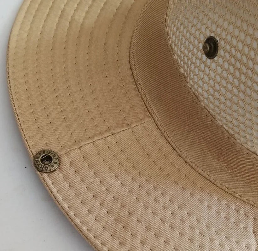 New Fishing Caps Men's Outdoor Hat Knight Cap Wide Straw Hat