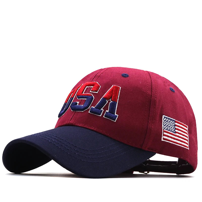 New Brand USA Flag Baseball Cap For Men Women Cotton Snapback Hat