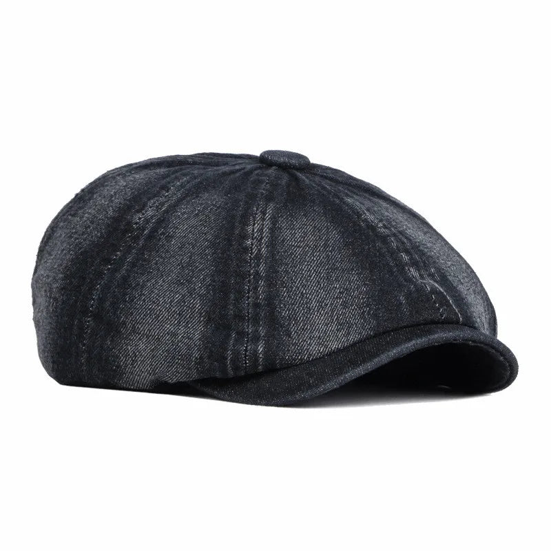 2024 Four Seasons Cotton Solid Color Newsboy Caps