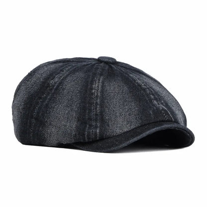 2024 Four Seasons Cotton Solid Color Newsboy Caps