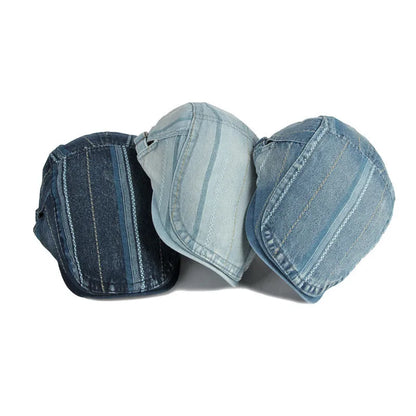 Four Seasons Cotton Solid Color Newsboy Caps