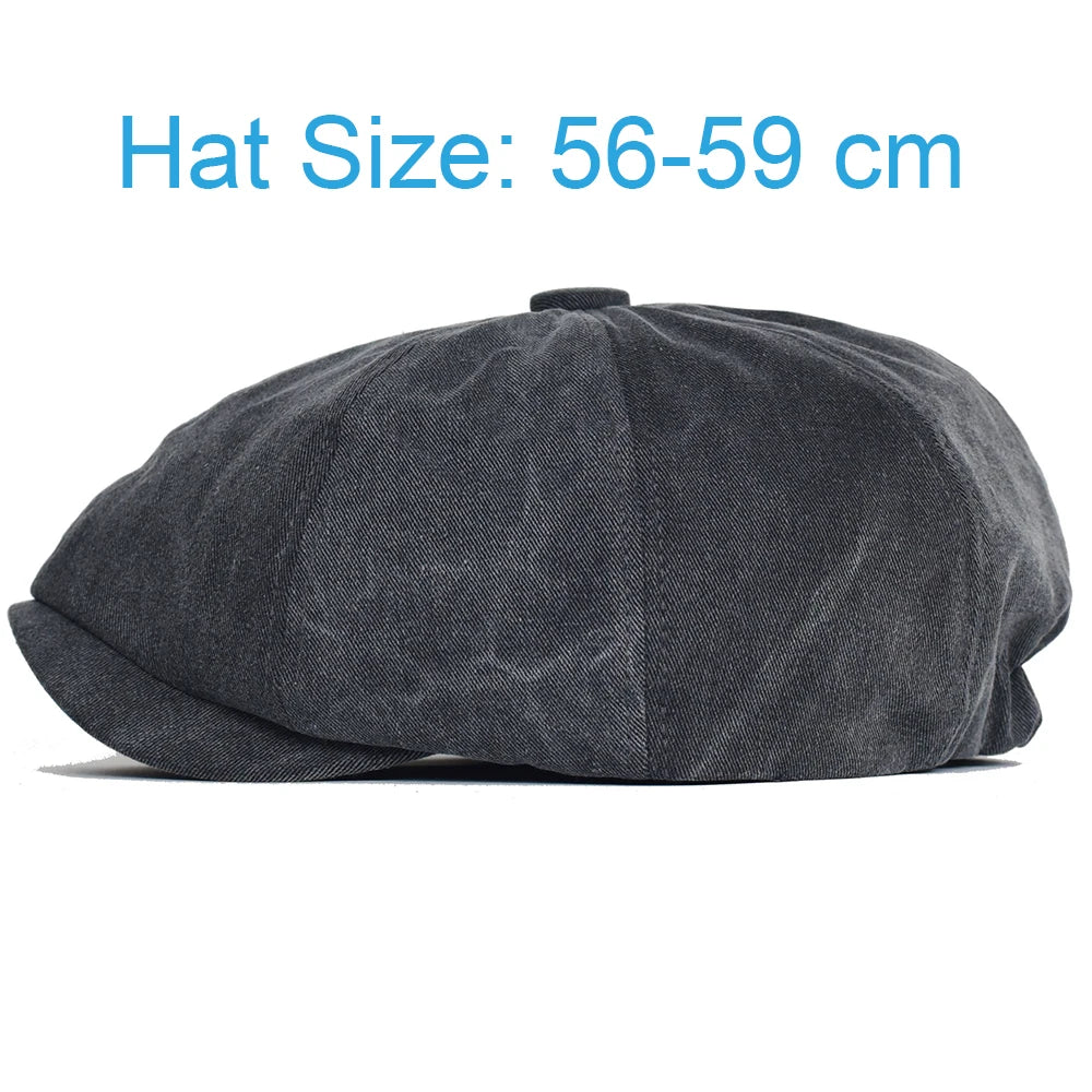 Unisex Four Seasons Cotton Newsboy Caps Men Women