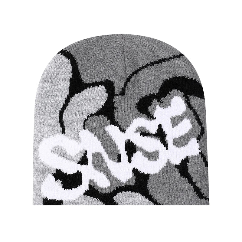 Custom Logo Jacquard Beanie Manufacturers All Over Print Beanie