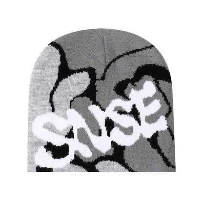 Custom Logo Jacquard Beanie Manufacturers All Over Print Beanie