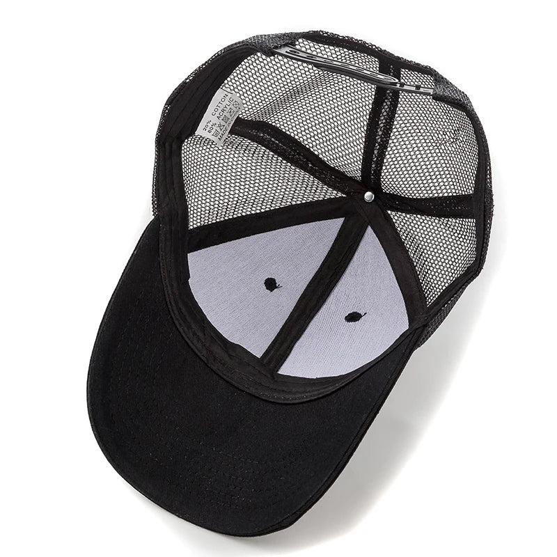 Unisex Mesh Cap Casual Plain Cotton Baseball Cap Adjustable Summer Trucker Hats
