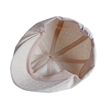 Summer Octagonal Hats For Men Breathable Newsboy Cap Painters Eight-Blade Hat