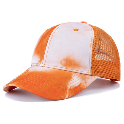 New Fashion Women Tie Dye Cap Multicolor Irregular Print Baseball Cap