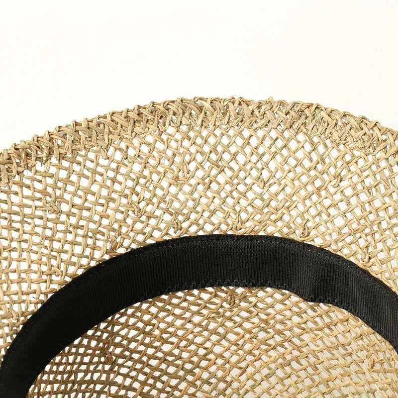Promotional Price Classical Women Cloche Sun Hat Seagrass Beach Straw Hat