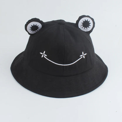 Parent-Kid Frog Bucket Hat Panama Fishing Hat Cartoon Cute Hats