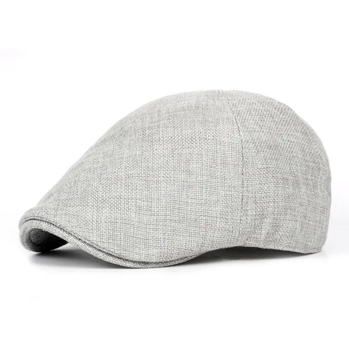 2024 Spring Polyester Solid Color Newsboy Caps Flat Peaked Cap