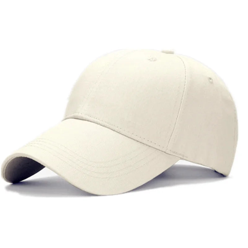 Unisex 100% Cotton Cap High Quality Solid Simple Color Hard Top Baseball Cap Men Women