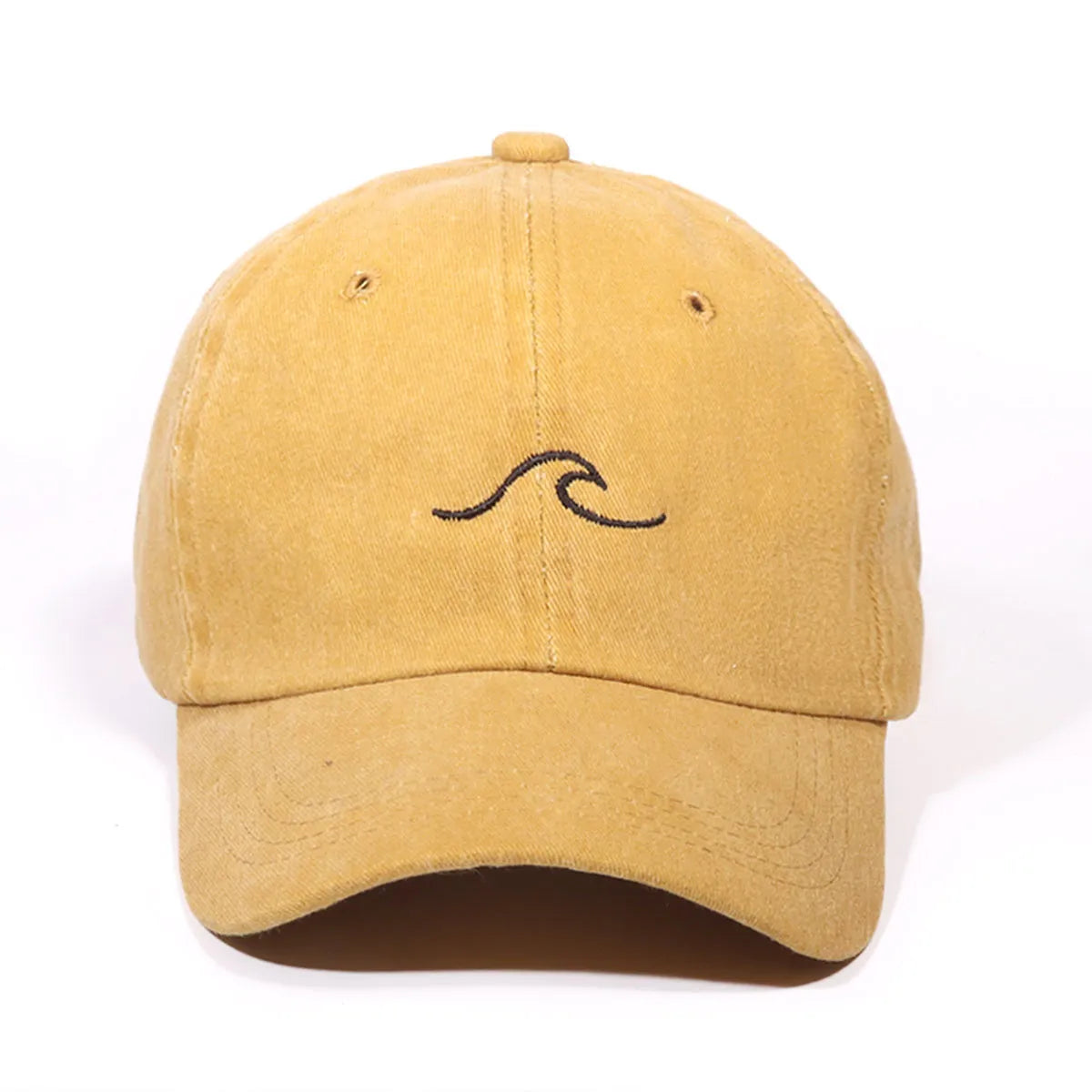 Simple Wave Pattern Embroidered Baseball Cap