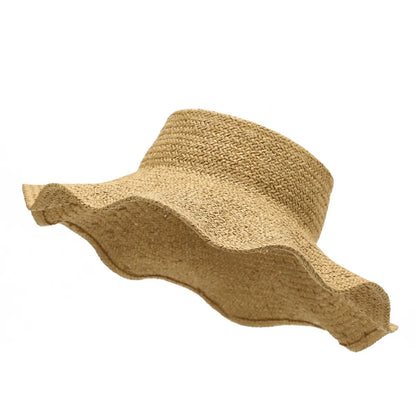 Gaomi Raffaitum Raffia Straw Silk Screen Printed Bucket Hat