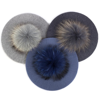 Fashion Elegant Sweet Women Beret Warm Winter Autumn Hat Lovely Ladies Party Hats