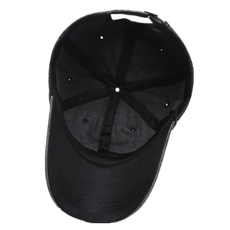 Unisex Cap Plain Color Washed Cotton Baseball Cap Men & Women