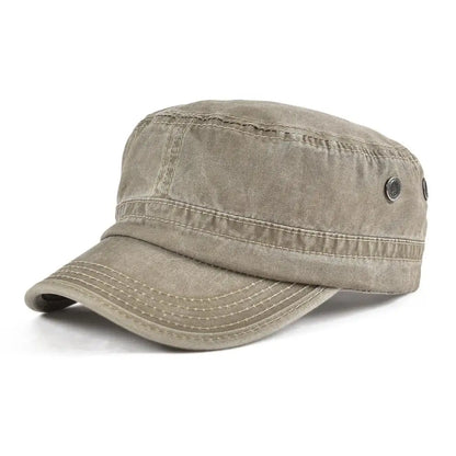 Men Washed Cotton Fashion Design Flat Baseball Cap
