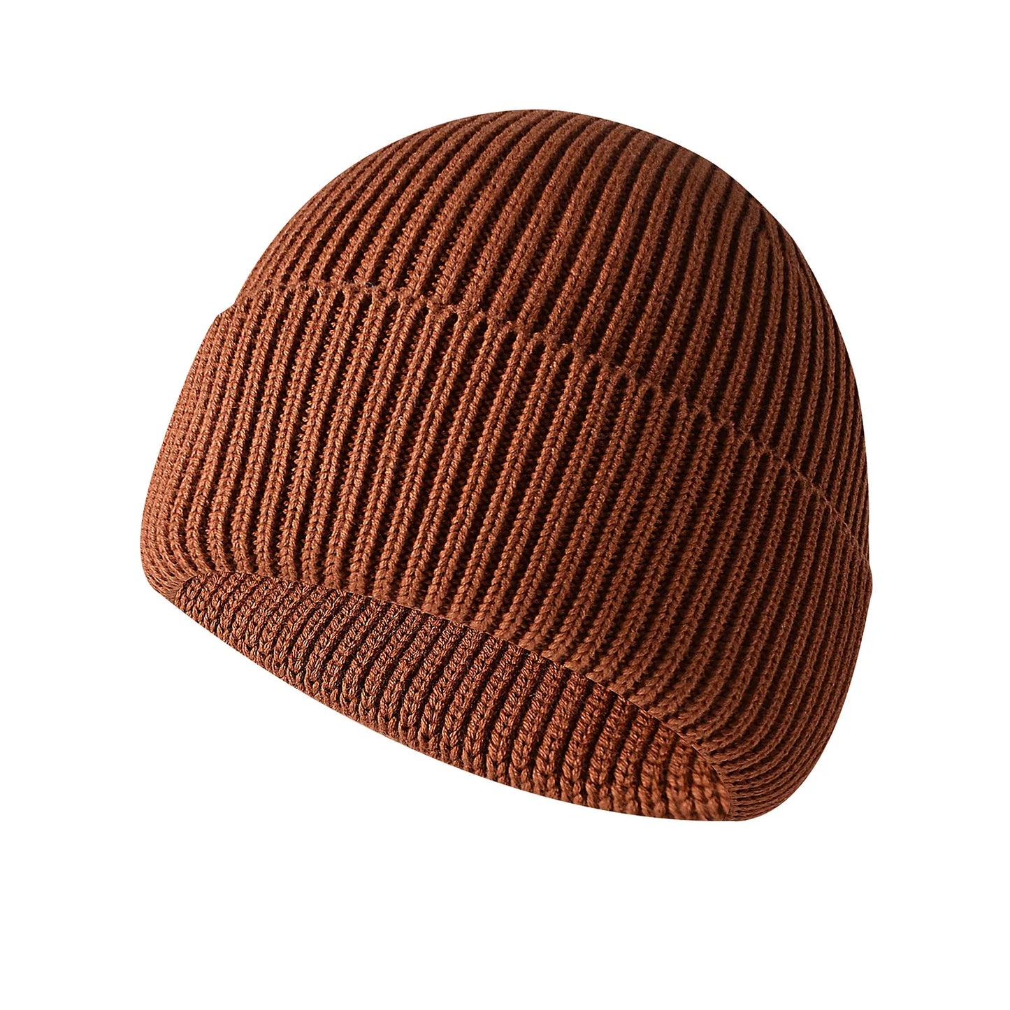 Winter Keep Warm Acrylic Cotton Blend Knitted Fabric Hat For Adult