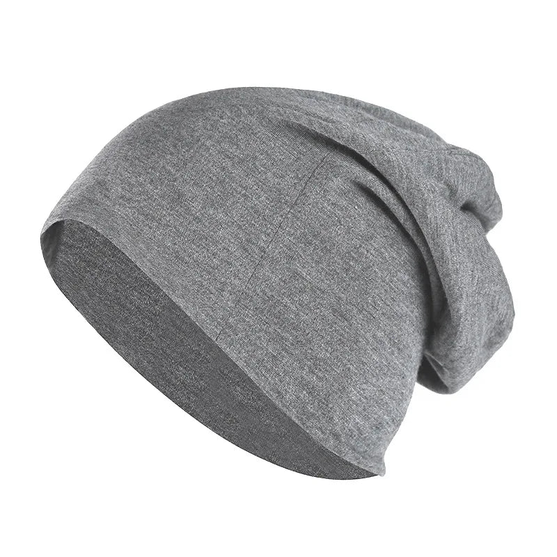 Cotton Slouchy Beanies For Men Vintage Hip-Hop Slouchy Hat Autumn Winter