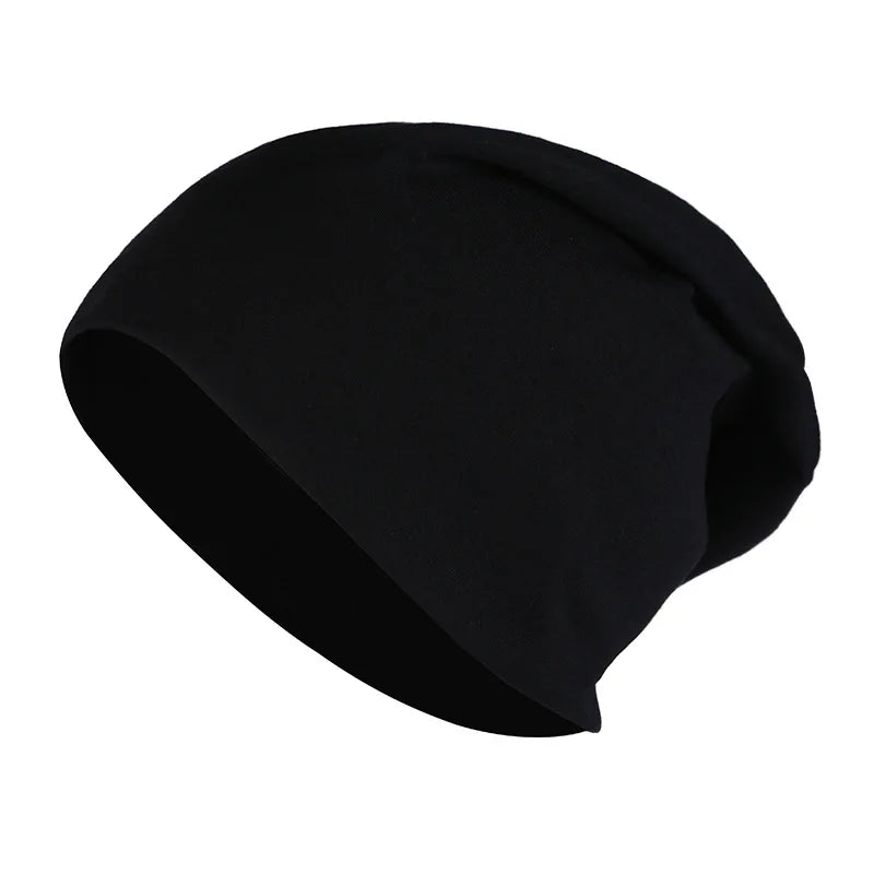 Cotton Slouchy Beanies For Men Vintage Hip-Hop Slouchy Hat Autumn Winter