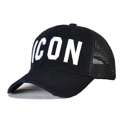 Mesh Summer Baseball Cap For Men Women Embroidery ICON Letters Dad Hat