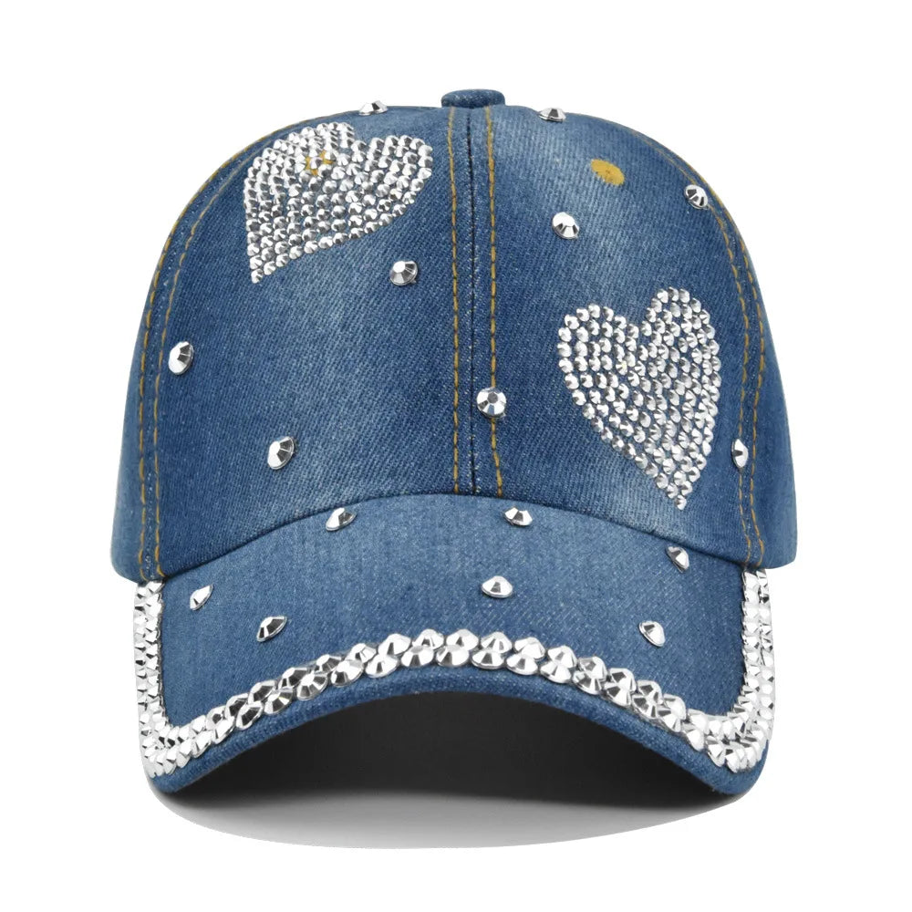 New Style Pure Men And Women Sun Hat Rhinestone Hats