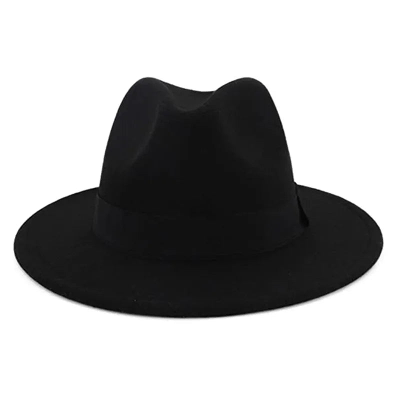 Women Winter Yellow Classic Elastic Fedora Hat